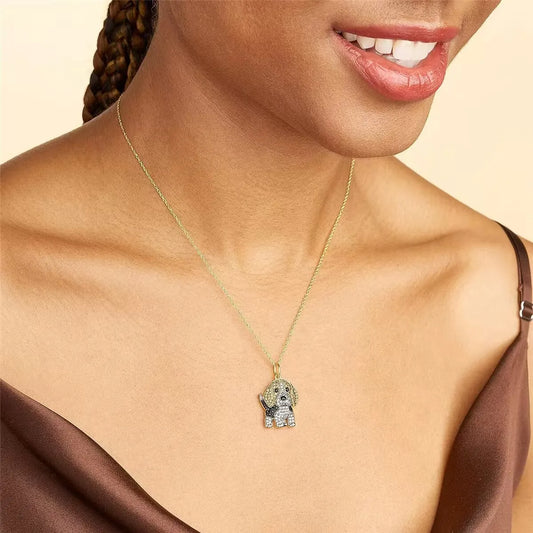 Exquisite Cute Beagle Pendant Necklace for Women