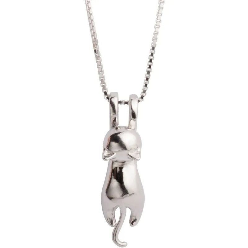 Silver Plated Necklaces for Women Cat Jewelry for Women