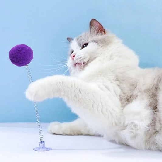 Cute Cat Fur Ball Cute Cat Teaser Wand Pet Products Spring Toy